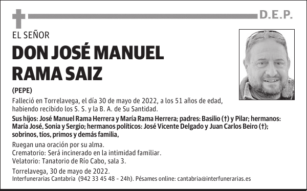 DON JOSÉ MANUEL RAMA SAIZ