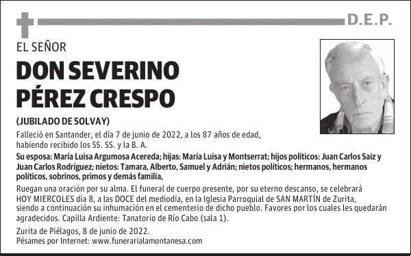 DON SEVERINO PÉREZ CRESPO