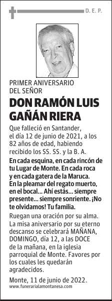 DON RAMÓN LUIS GAÑÁN RIERA