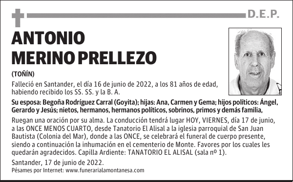 ANTONIO MERINO PRELLEZO
