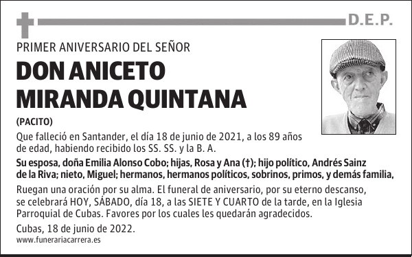 DON ANICETO MIRANDA QUINTANA