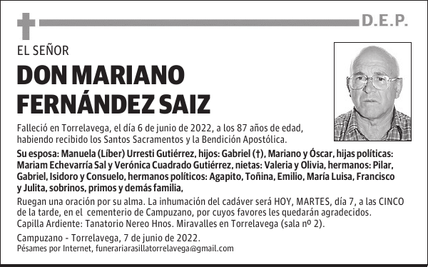 Don Mariano Fernández Saiz