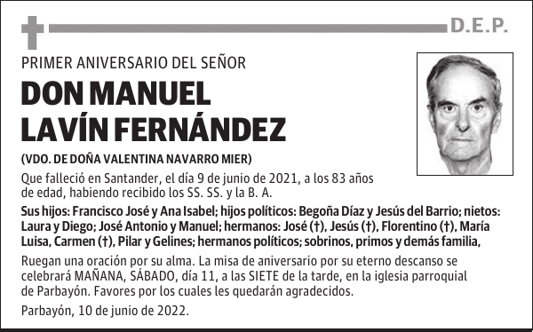 DON MANUEL LAVÍN FERNÁNDEZ