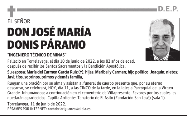 DON JOSÉ MARÍA DONIS PÁRAMO