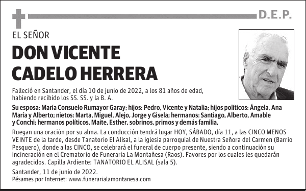 DON VICENTE CADELO HERRERA