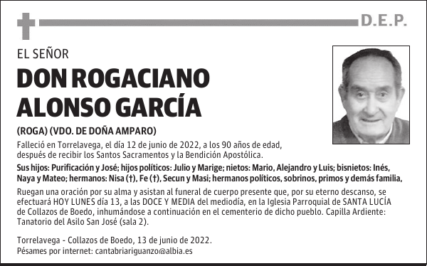 DON ROGACIANO ALONSO GARCÍA