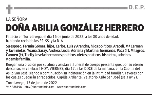Doña Abilia González Herrero