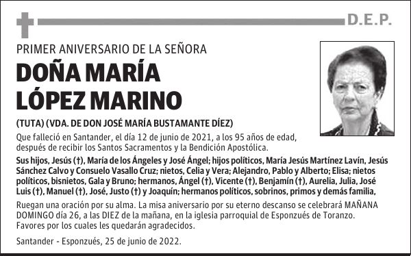 DOÑA MARÍA LÓPEZ MARINO