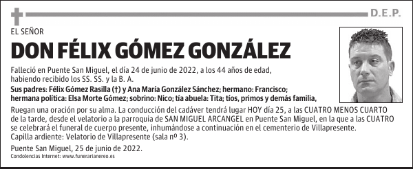 DON FÉLIX GÓMEZ GONZÁLEZ