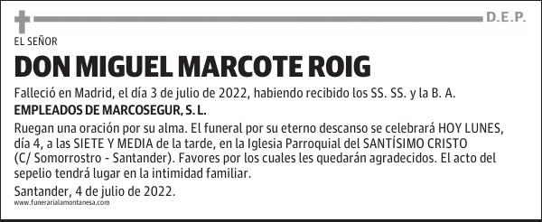 DON MIGUEL MARCOTE ROIG