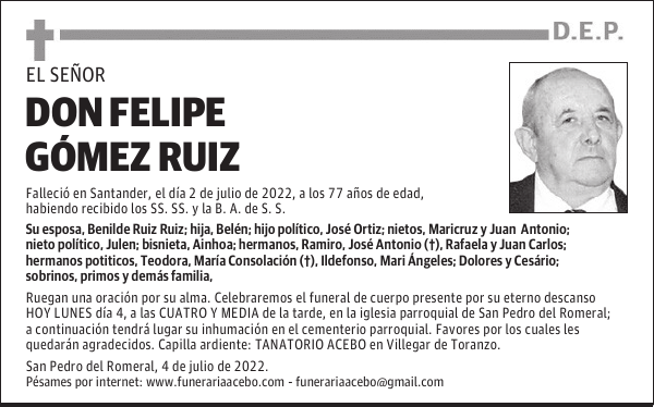 DON FELIPE GÓMEZ RUIZ
