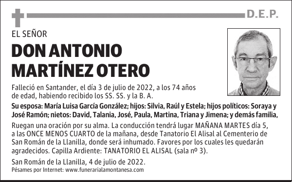 DON ANTONIO MARTÍNEZ OTERO
