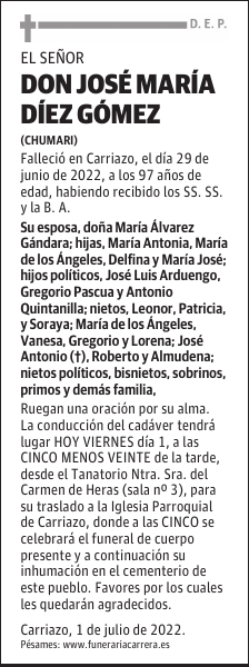 DON JOSÉ MARÍA DÍEZ GÓMEZ