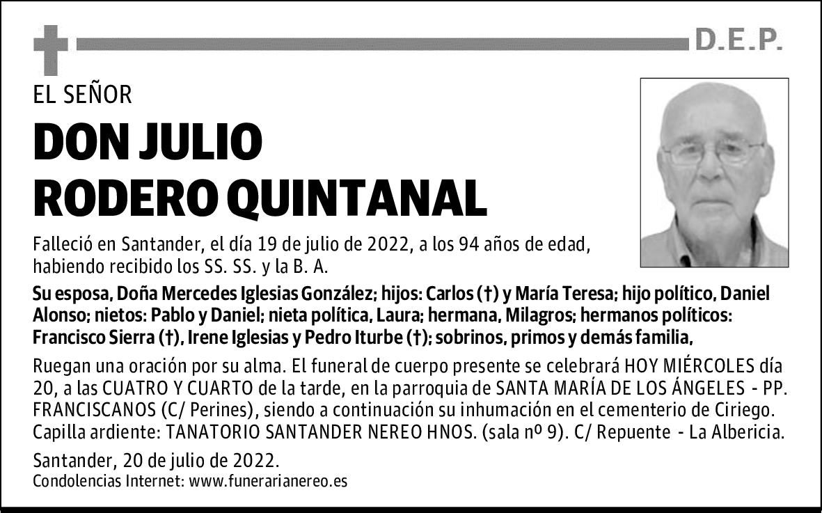 DON JULIO RODERO QUINTANAL