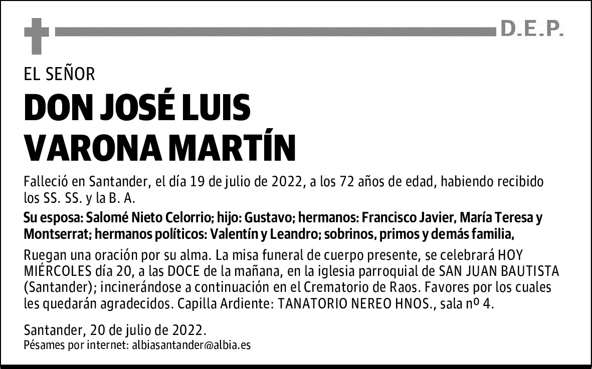 DON JOSÉ LUIS VARONA MARTÍN