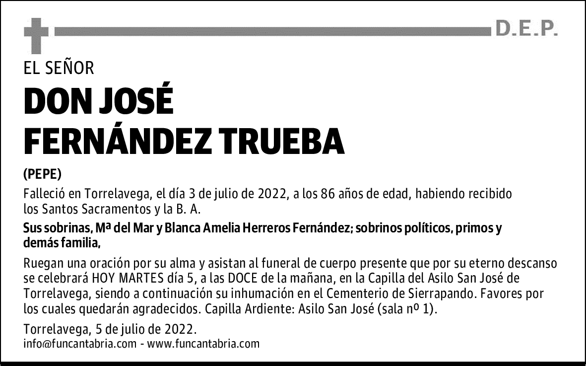 DON JOSÉ FERNÁNDEZ TRUEBA