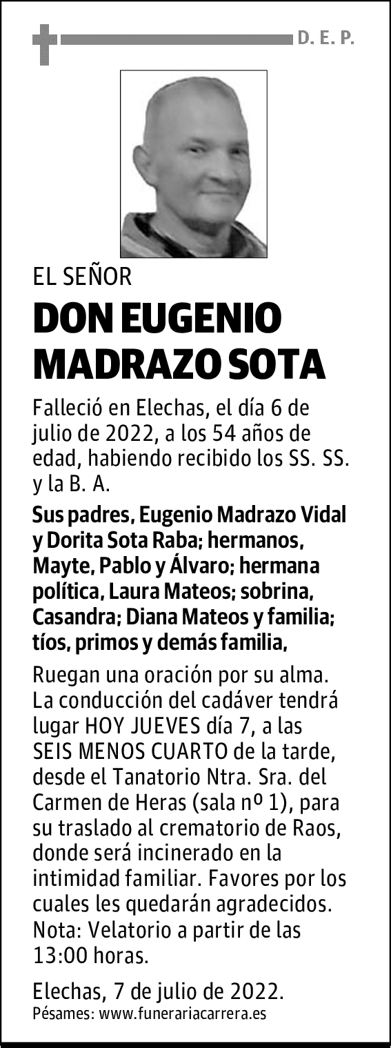 DON EUGENIO MADRAZO SOTA