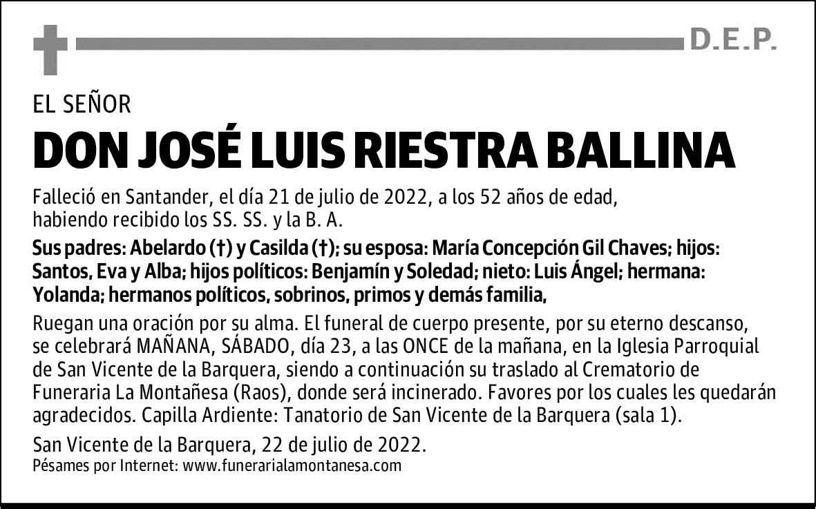 DON JOSÉ LUIS RIESTRA BALLINA
