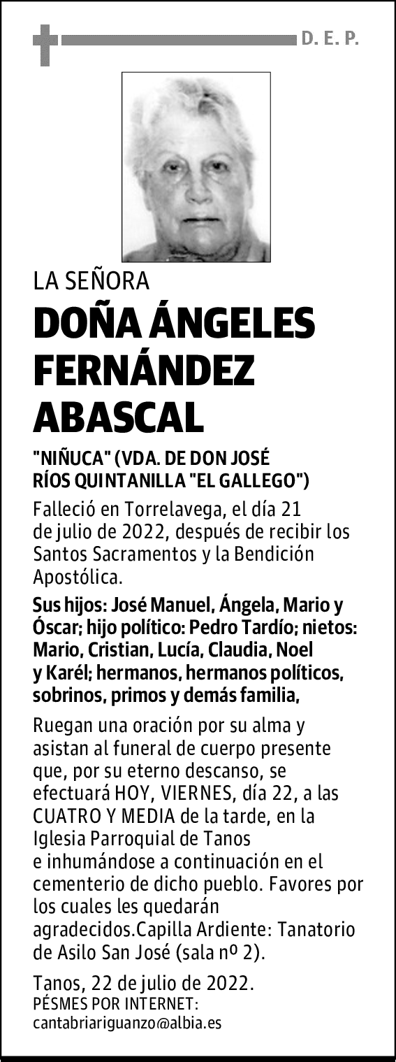 DOÑA ÁNGELES FERNÁNDEZ ABASCAL