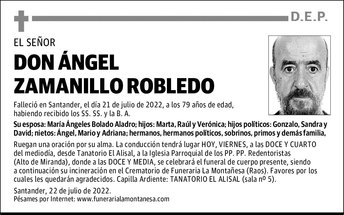DON ÁNGEL ZAMANILLO ROBLEDO
