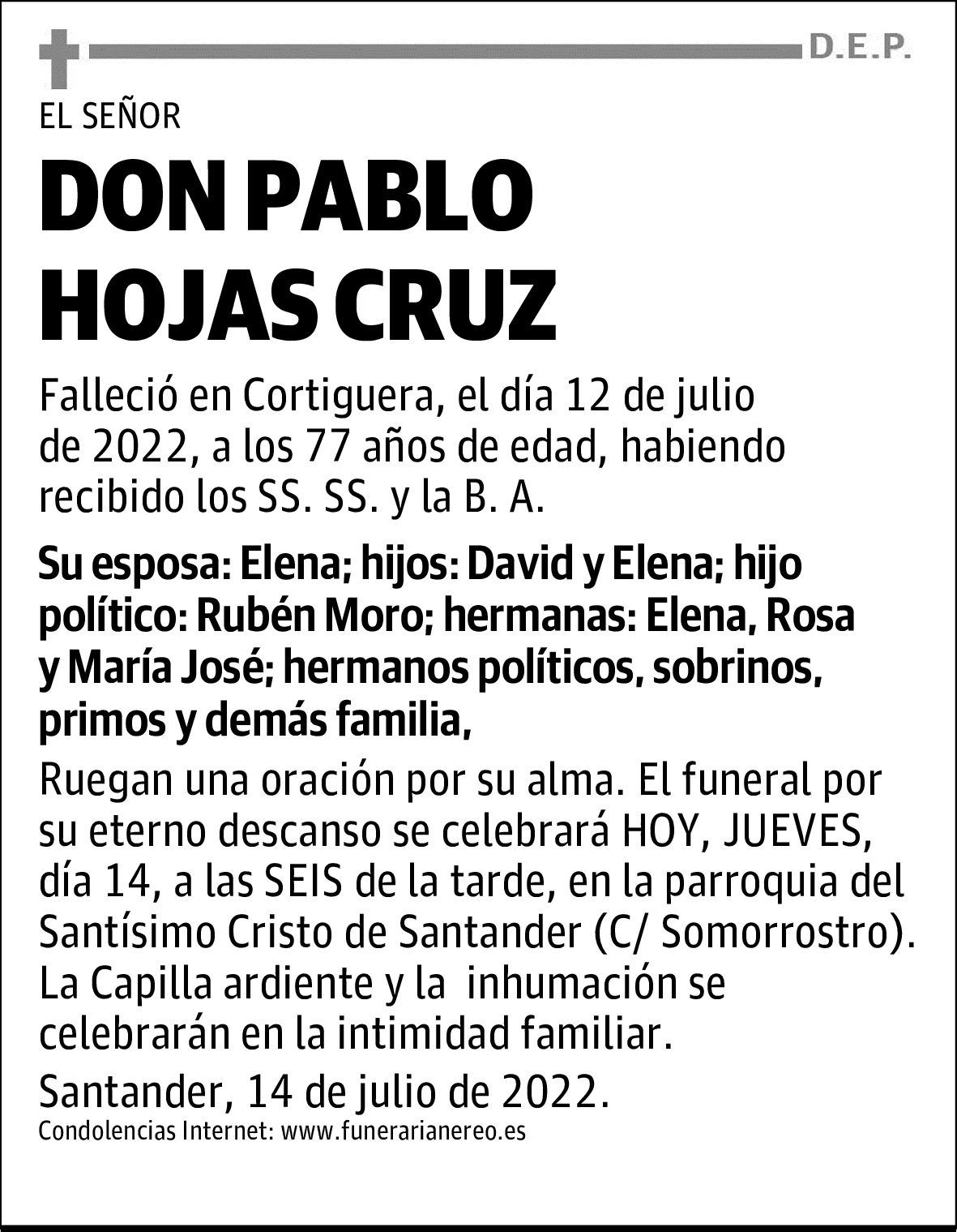 DON PABLO HOJAS CRUZ