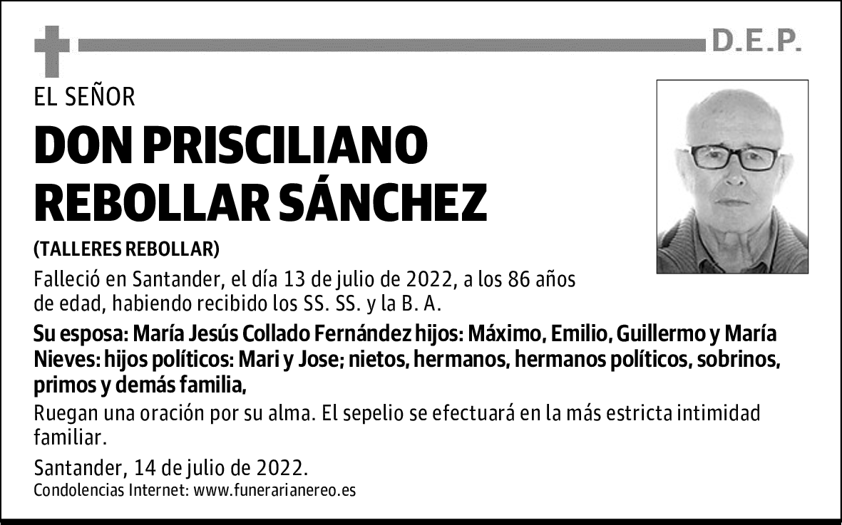 DON PRISCILIANO REBOLLAR SÁNCHEZ