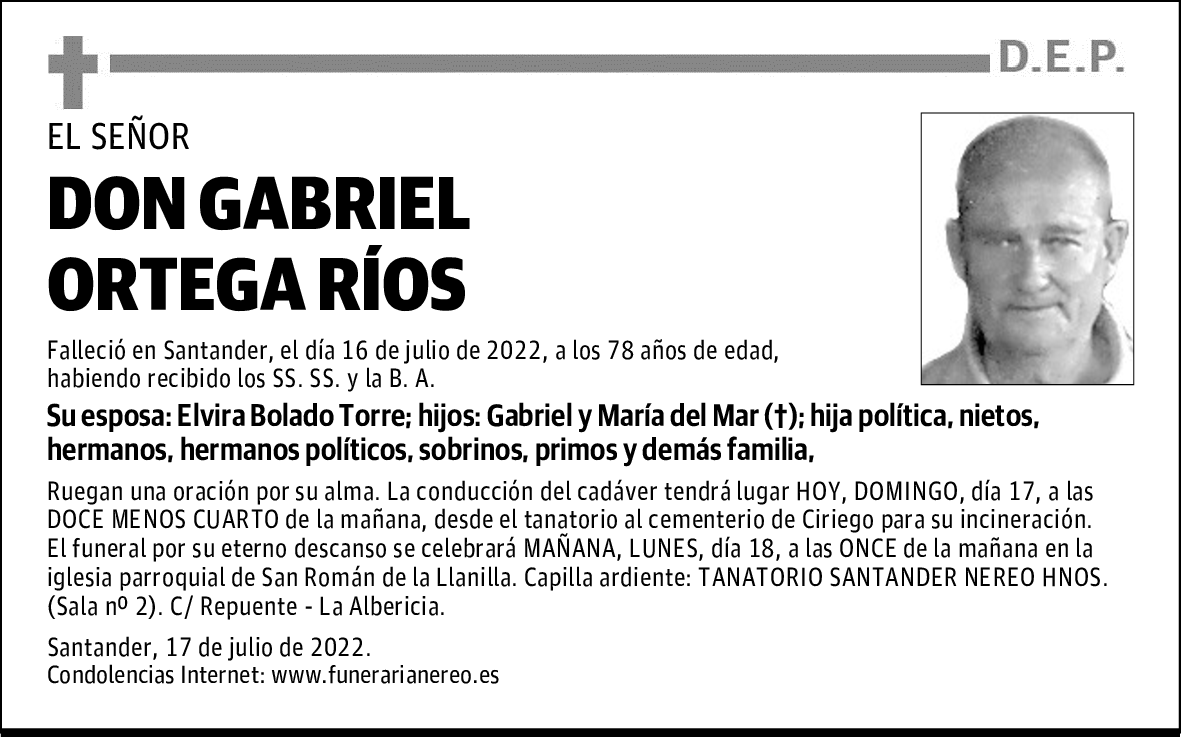 DON GABRIEL ORTEGA RIOS