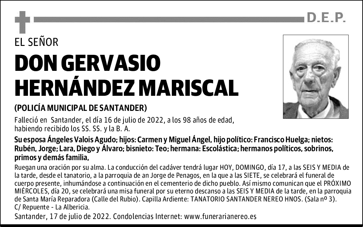 DON GERVASIO HERNÁNDEZ MARISCAL