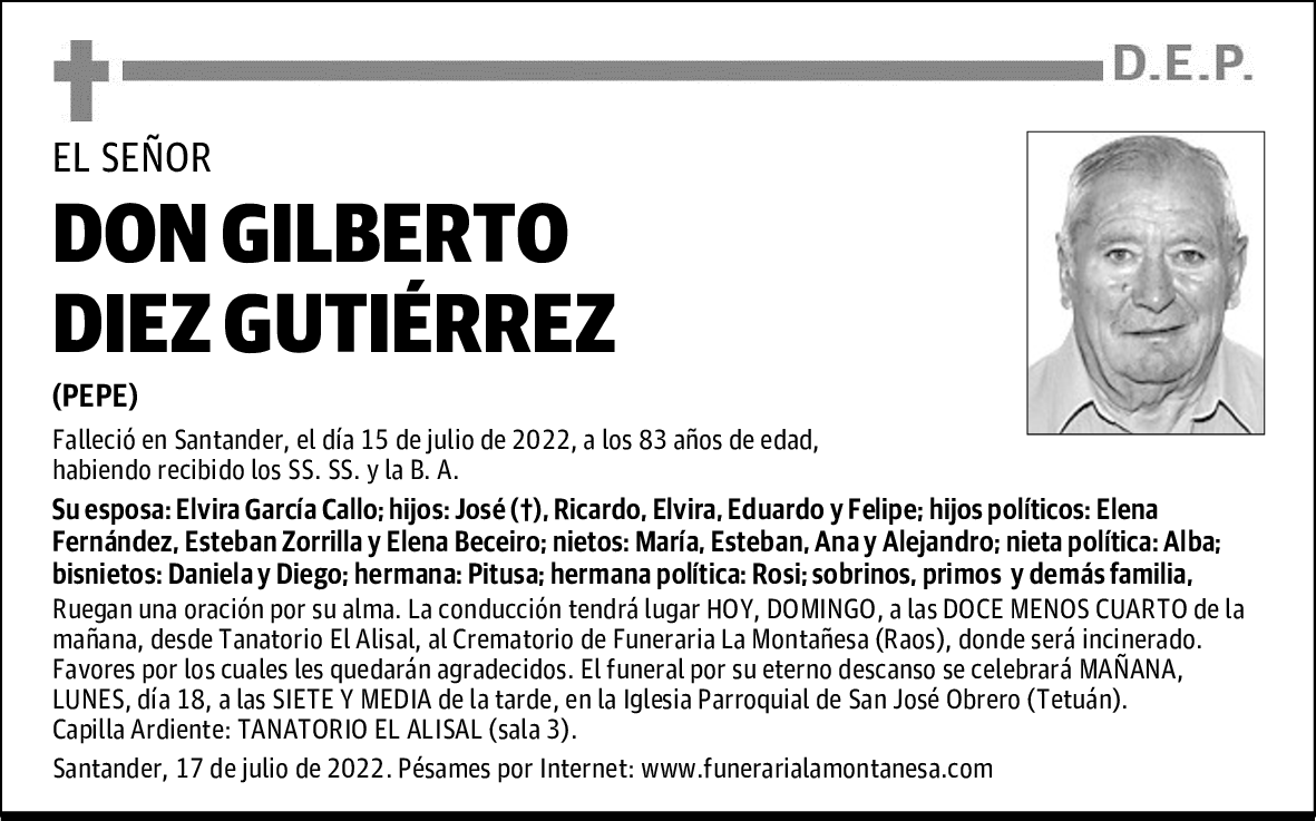 DON GILBERTO DIEZ GUTIÉRREZ