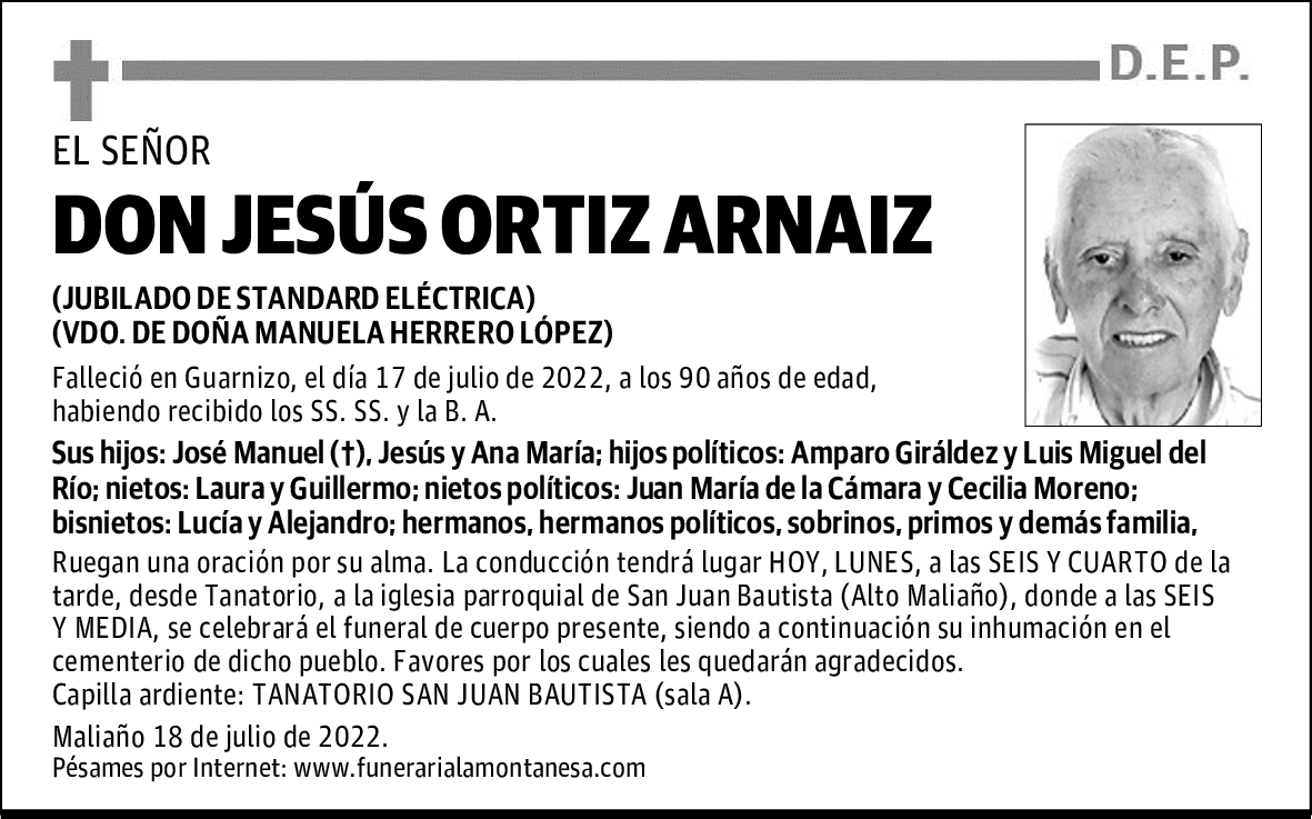 DON JESÚS ORTIZ ARNAIZ