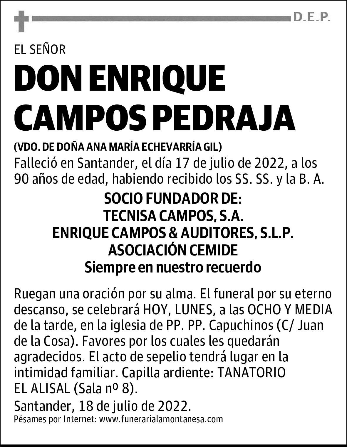 DON ENRIQUE CAMPOS PEDRAJA