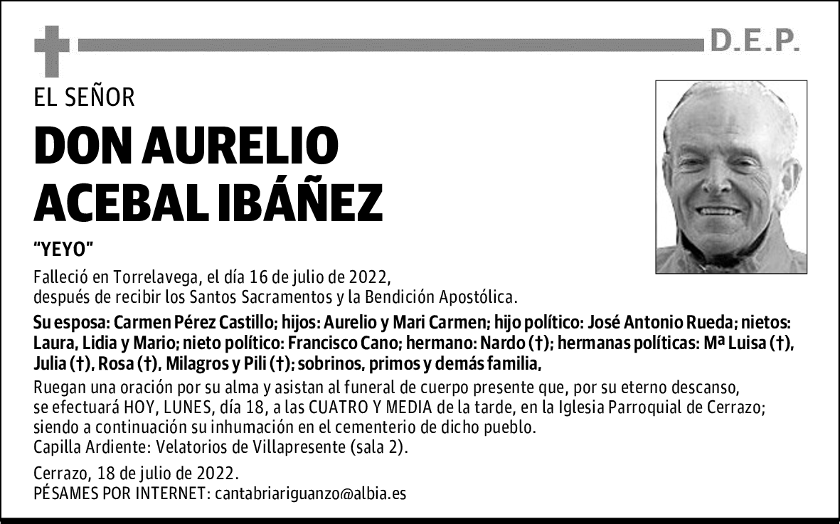 DON AURELIO ACEBAL IBÁÑEZ