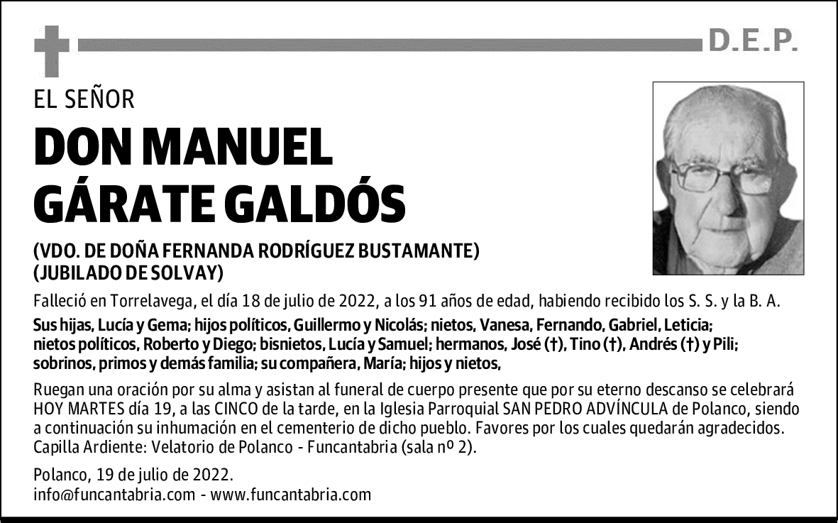 DON MANUEL GÁRATE GALDÓS