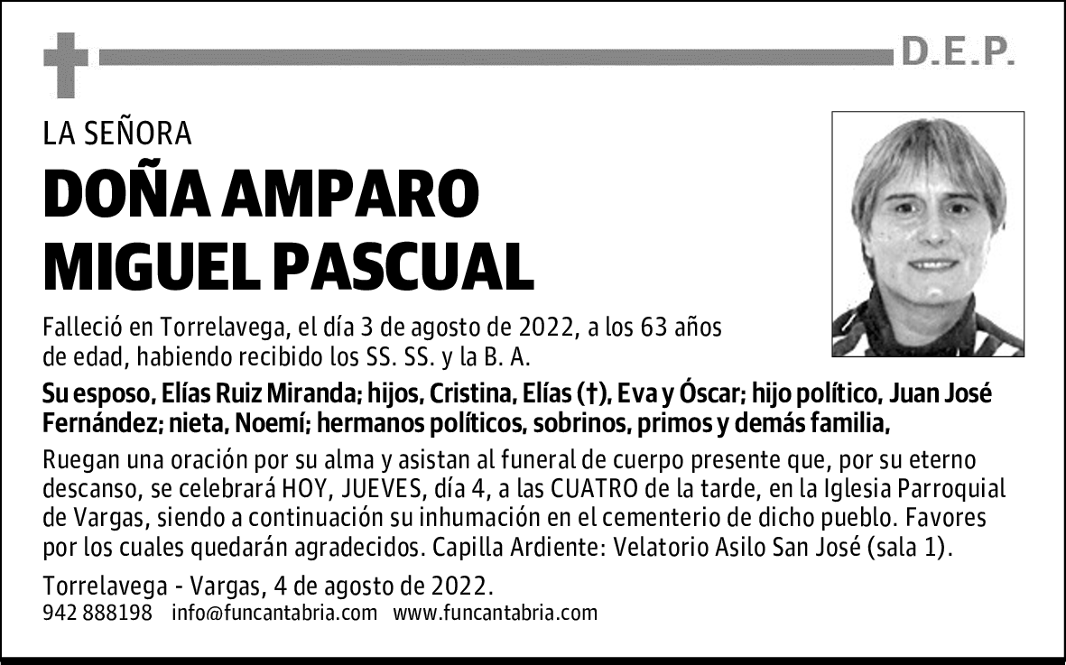 DOÑA AMPARO MIGUEL PASCUAL