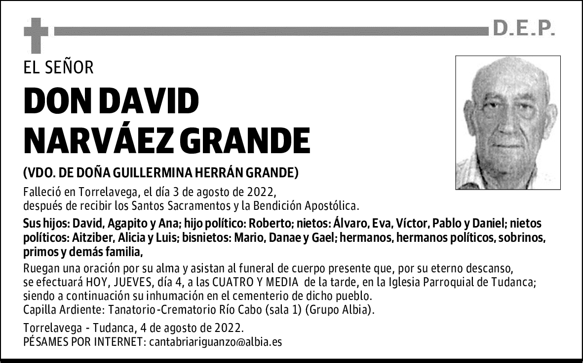 DON DAVID NARVÁEZ GRANDE