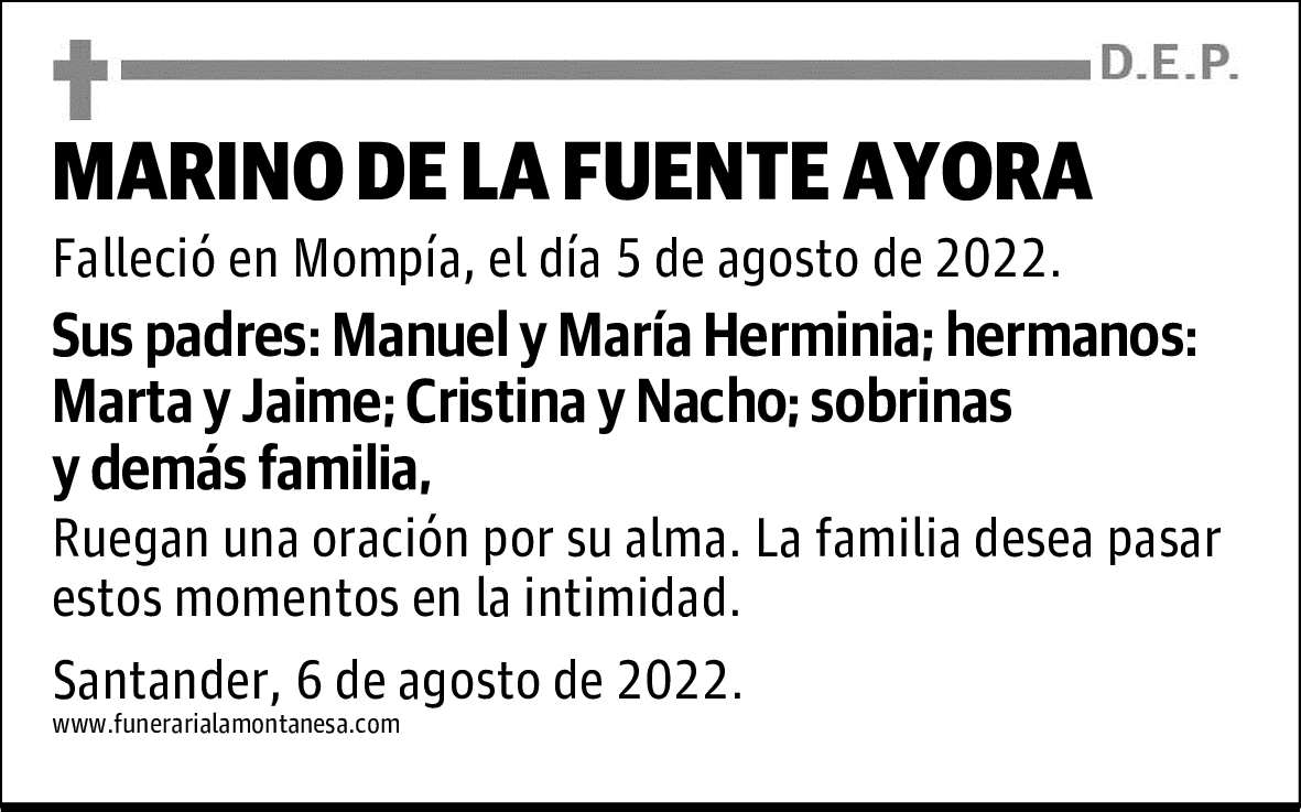 MARINO DE LA FUENTE AYORA