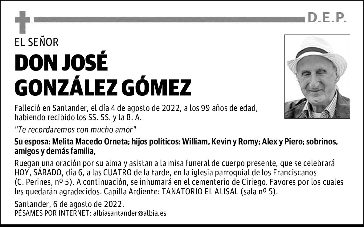 DON JOSÉ GONZÁLEZ GÓMEZ