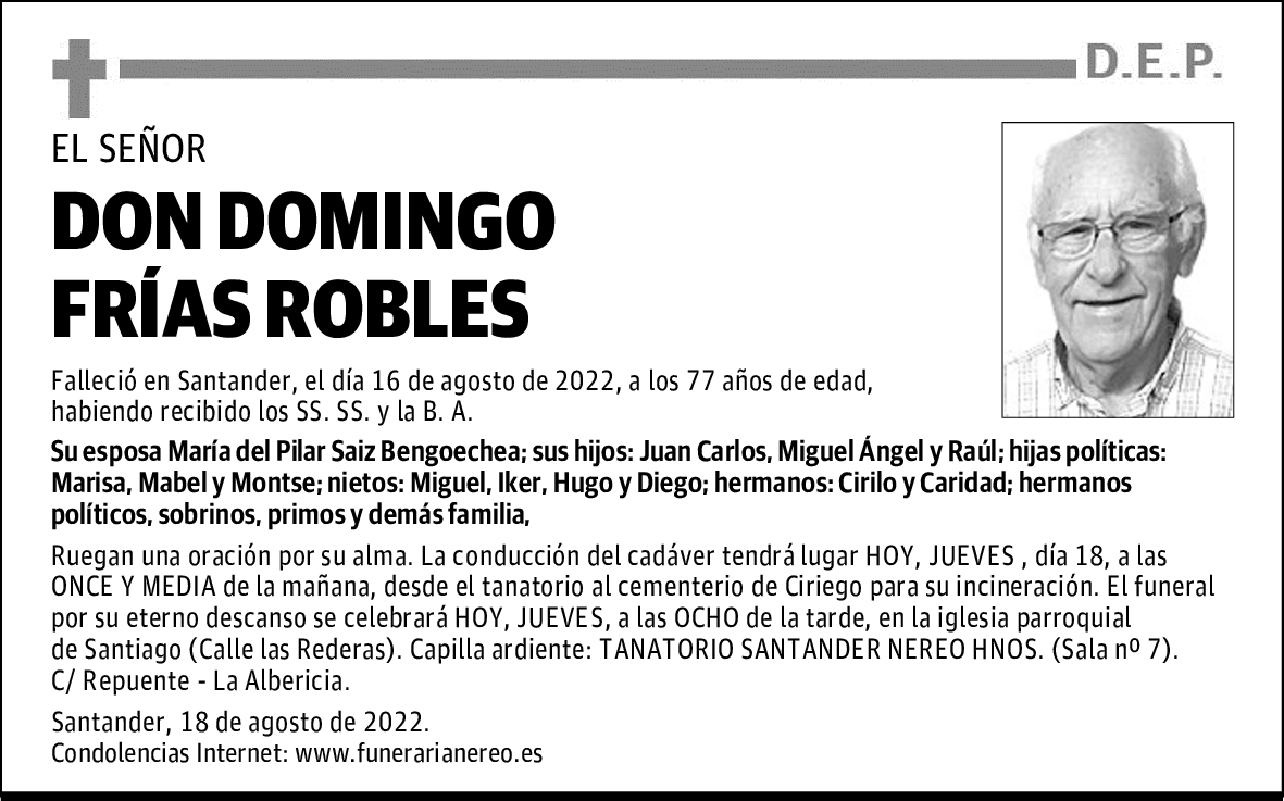 DON DOMINGO FRÍAS ROBLES