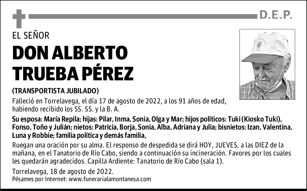 DON ALBERTO TRUEBA PÉREZ