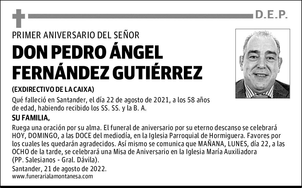 DON PEDRO ÁNGEL FERNÁNDEZ GUTIÉRREZ