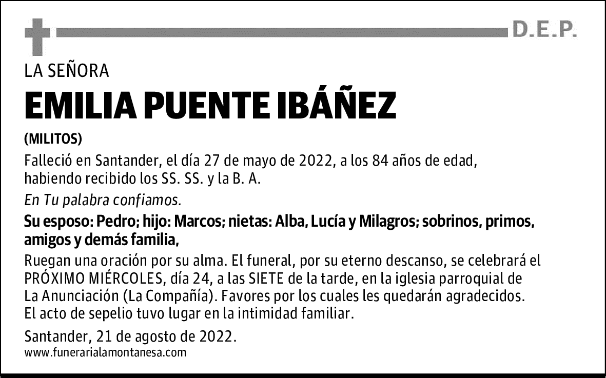 EMILIA PUENTE IBÁÑEZ