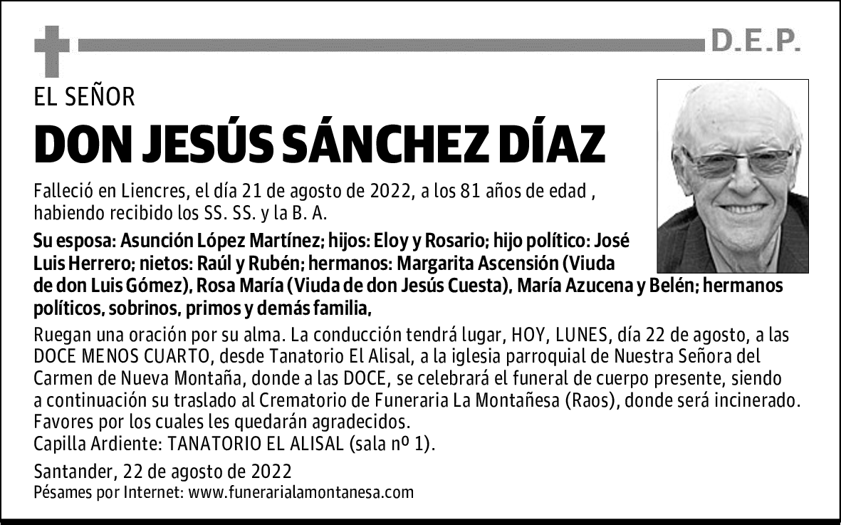 DON JESÚS SÁNCHEZ DÍAZ
