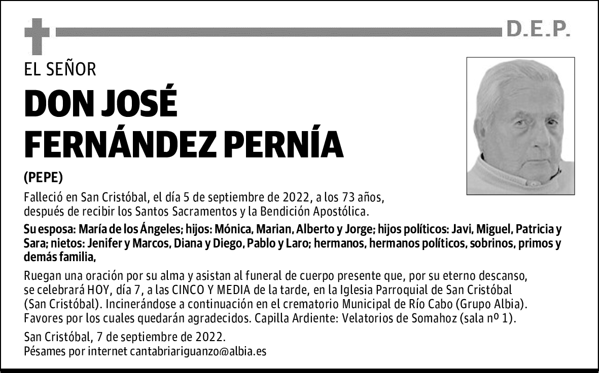 DON JOSÉ FERNÁNDEZ PERNÍA