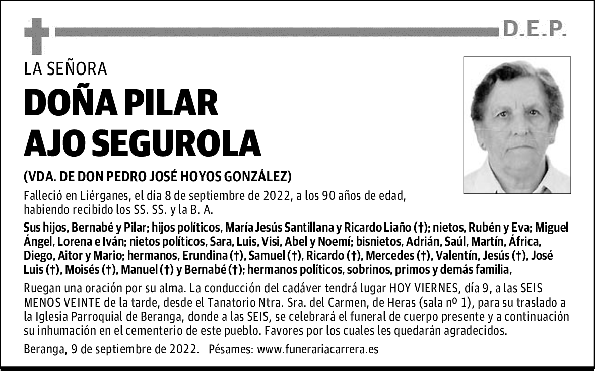 DOÑA PILAR AJO SEGUROLA