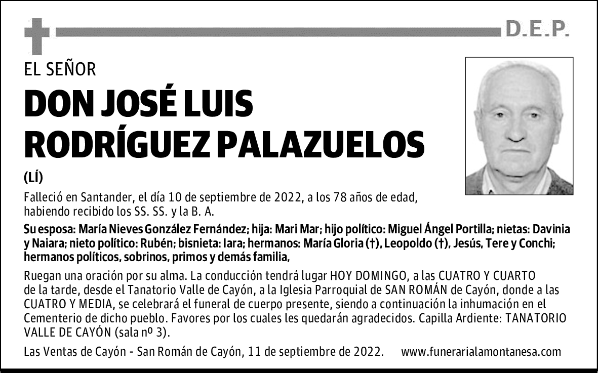 DON JOSÉ LUIS RODRÍGUEZ PALAZUELOS