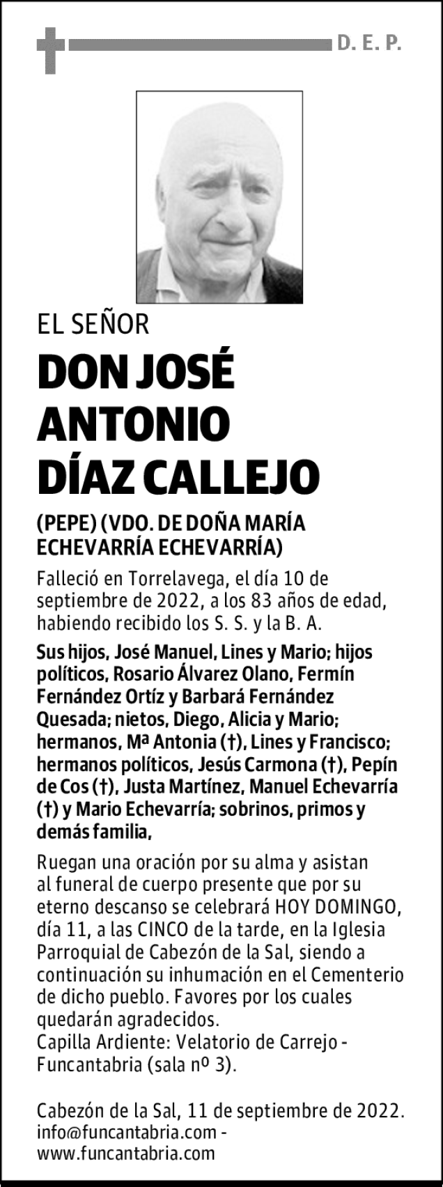 DON JOSÉ ANTONIO DÍAZ CALLEJO
