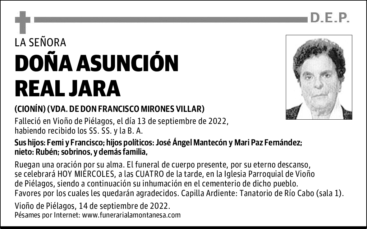 DOÑA ASUNCIÓN REAL JARA