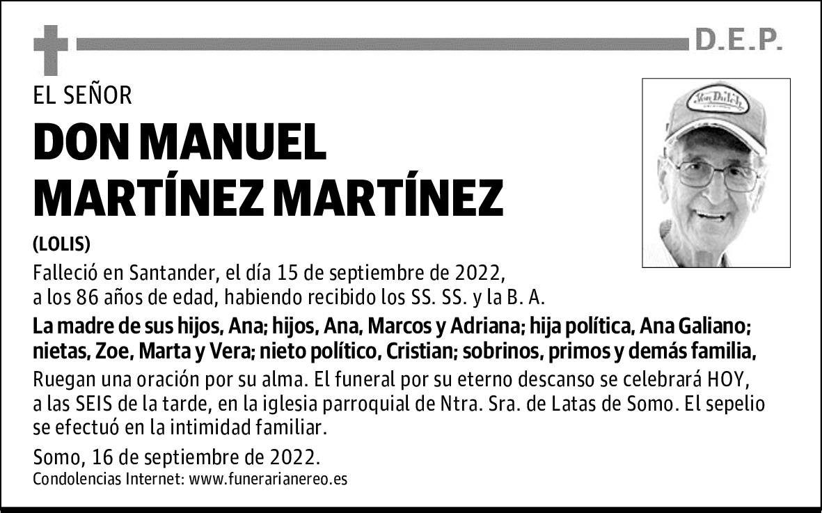 DON MANUEL MARTÍNEZ MARTÍNEZ