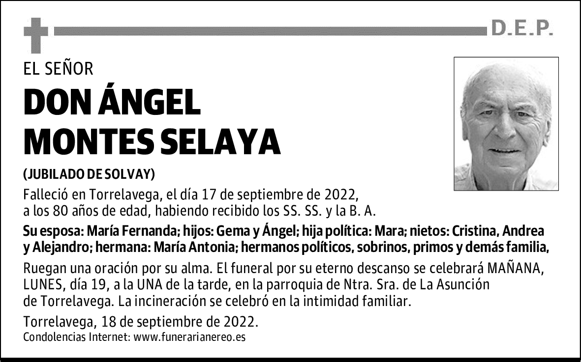 DON ÁNGEL MONTES SELAYA