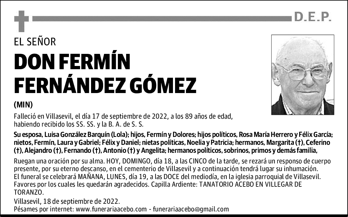 DON. FERMÍN FERNÁNDEZ GÓMEZ